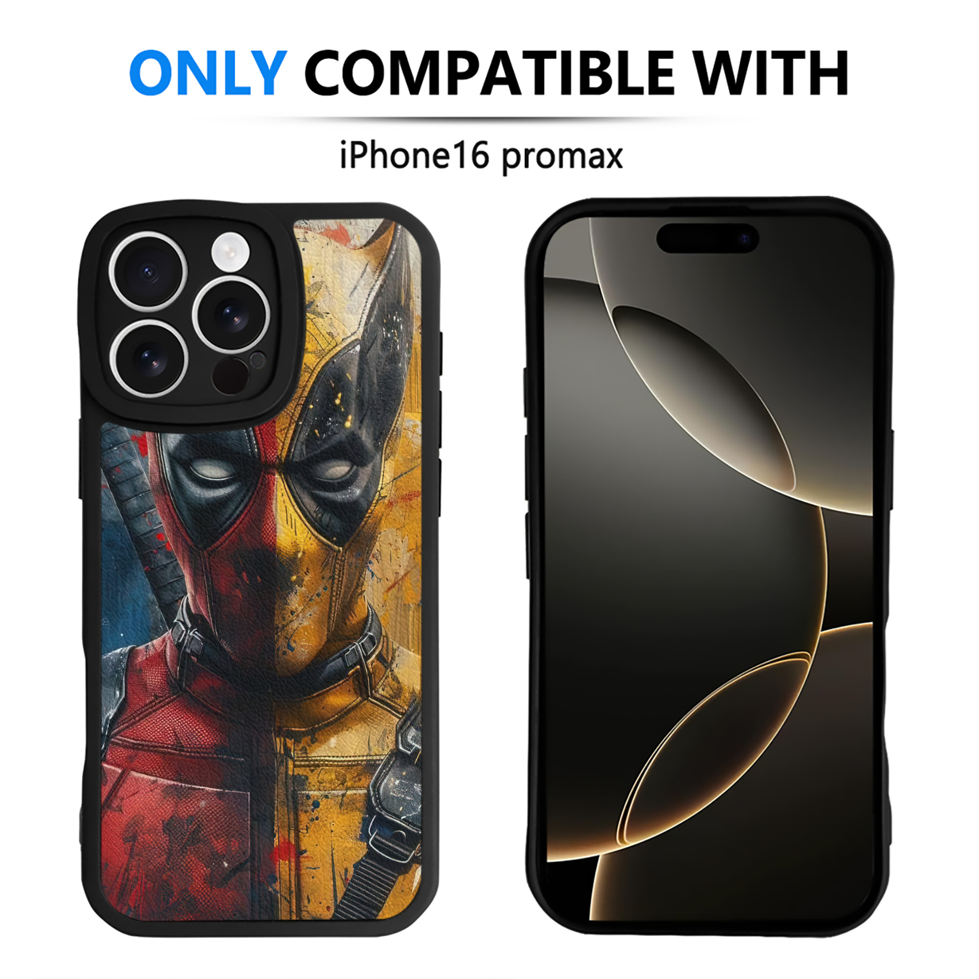（画像用） Deadpool デッドプール 【iPhone 16シリーズ対応】シリコンスマホケース（レザー調） 材質：シリコン